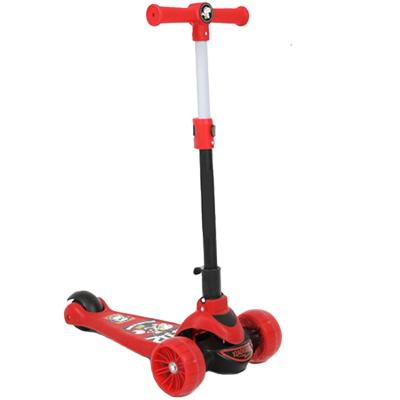 China 2020 New Children's Adjustable 4 Wheel PU LED Child's Kick Scooter Baby Toy Girl's Foot Scooter for sale