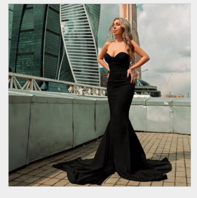 China New Arrival Women Celebrity Strapless Runway Long Maxi Party Wear Anti-Static Long Dresses for sale