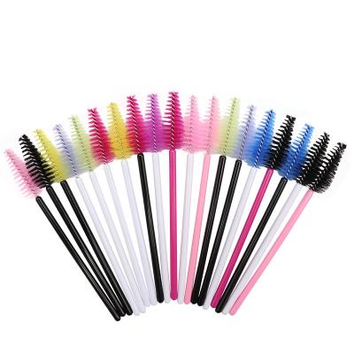 China BASE Eyelash Cleaning Brushes Colorful Handle Microfiber Brushes Disposable Mascara Eyelash Brush for sale