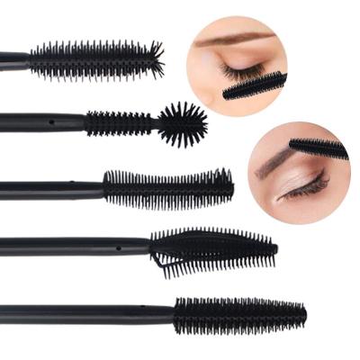 China 50pcs/bag 4 Shapes Lash Mascara Magic Wand Sweeps Disposable Lash Cleansing Brush Eyebrow Eyelash Extension Brush Eyelash for sale