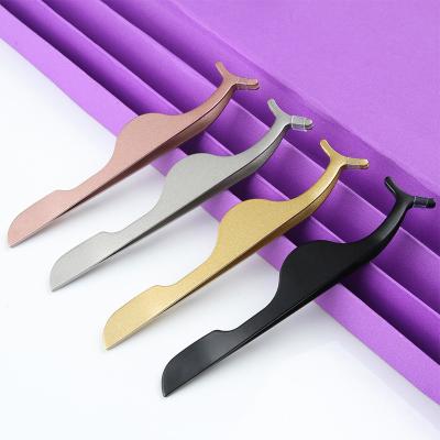 China Wholesale Custom BASE OEM ODM Stainless Steel Private Label Eyelash Tweezers Eyelash Extension Tweezers for sale