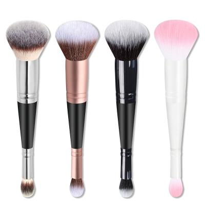 China Custom Logo Plastic Blush Double Ended Concealer Foundation Brush Single Makeup Brushes Makeup Brushes for sale