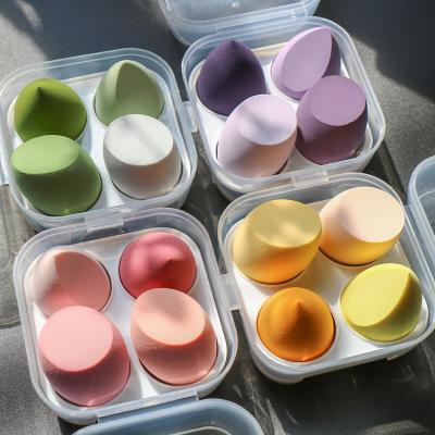 China Custom Logo Makeup Blender Sponge Private Label Makeup Sponge Set Different Beauty Free Sponge Latex BASE Colors for sale