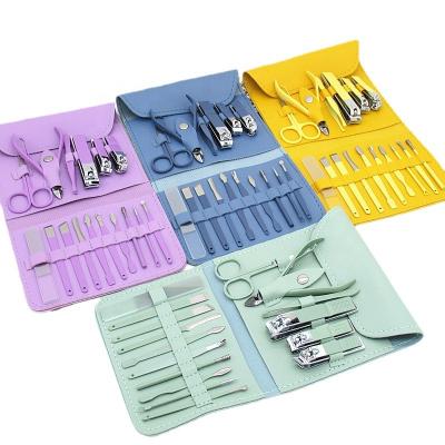 China Nail Salon Factory Customized 16 PCS Stainless Steel Toenail Clippers Nail Cutter Kits Manicure And Pedicure Professional Set for sale