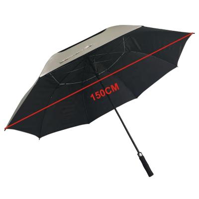 China Contemporary High Quality Large Size Windproof 34 Inch Double Layer Golf Umbrella for sale