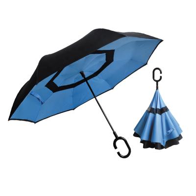 China Contemporary 23 Inch 8K Color Blue Reverse Umbrella High Quality Straight Umbrella for sale