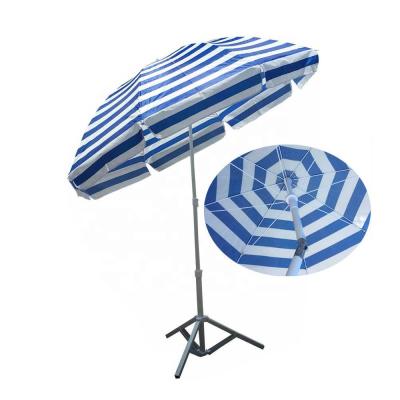 China Contemporary Parasol 40inch And Rainshade 180cm Stripes Beach Umbrella With Tilt for sale