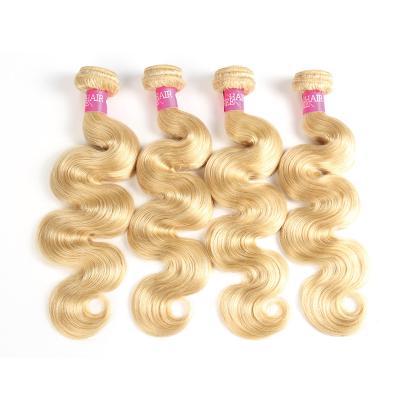 China Body Wave 613 Raw Indian Blonde Virgin Hair Bundles With Closure for sale