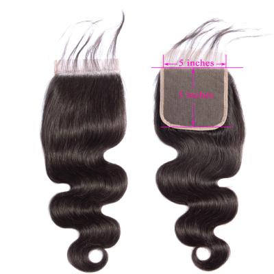 China Full End Vietnam Silk Hair 5X5 Base Malaysian Top Lace Closure Pieces for sale