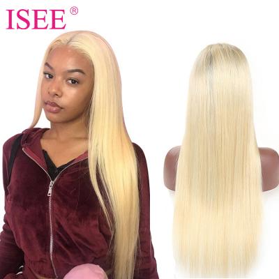 China Silky Straight Wave 613 Lace Front Blonde Hair Transparent Wigs With Baby Hair, Virgin Hair Long Raw Lace Frontal Wigs For Black Women for sale