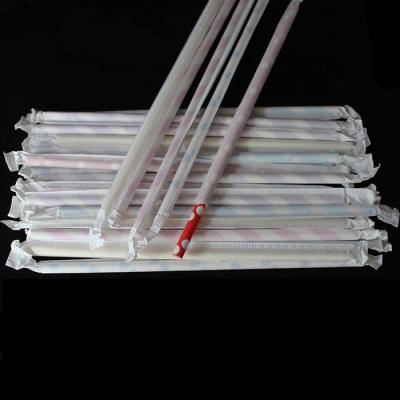 China Packing Disposable Paper Straw Disposable Biodegradable Paper Straw Individually Wrapped Paper Straw for sale