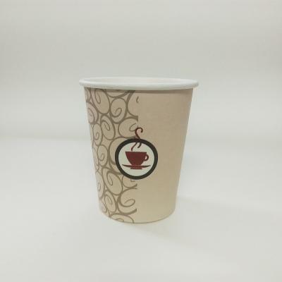 China Single Wall Single Wall Paper Cups For Coffee Tea 8ozcup013 for sale