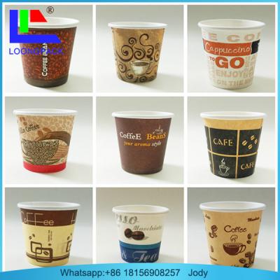 China Factory wholesale coffee paper cup single wall disposable paper coffeecup for sale