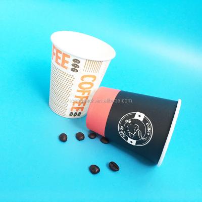 China Single Wall Double Wall Popcorn Cup Fans Printed Coffeee Cup Fan 8oz Paper Cup for sale