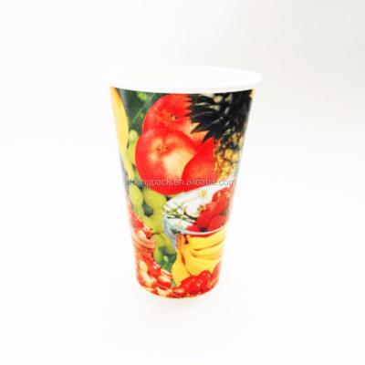 China Single Wall Paper 400ml Juice 400ml Glass Paper Cup for sale