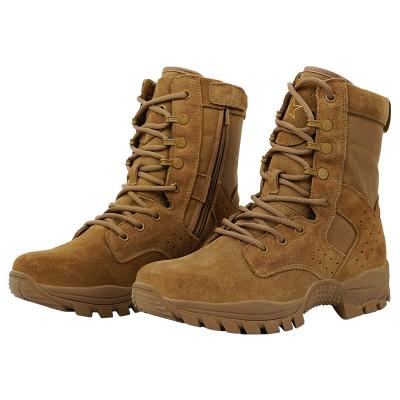 China Latest Breathable Mens Army Military Equipment Shoes Anti-Skid Army Combat Hiking Tactical Desert Boots for sale