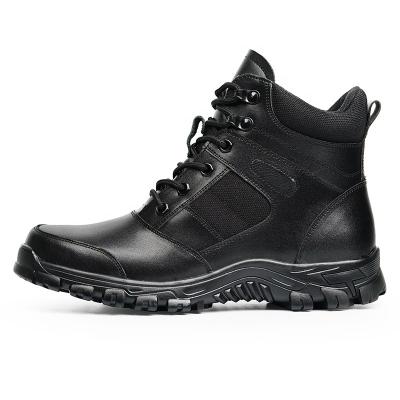 China Customized Logo Army Safety Military Boots Waterproof Tactical Boots Black Leather Hike Shoes For Men for sale