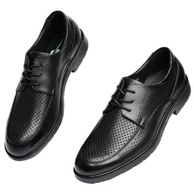 China Breathable Custom Men's Classic Lace Up Oxfords Shoes Leather Mesh Breathable Police Office Work Shoes for sale