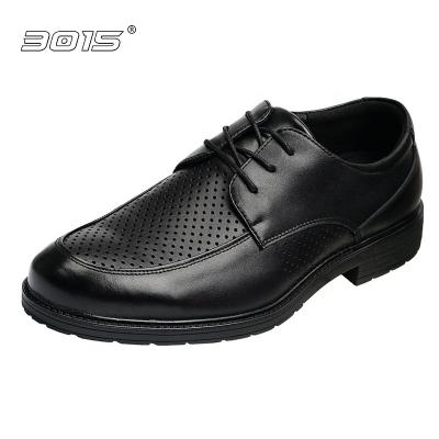 China Unique Design Breathable Comfort Work Shoes Mesh Breathable Men Stylish Shoes Black Dress for sale