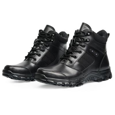 China High Quality Waterproof Work Casual Shoes Leather Lightweight Comfortable Black Walking Boots For Men for sale