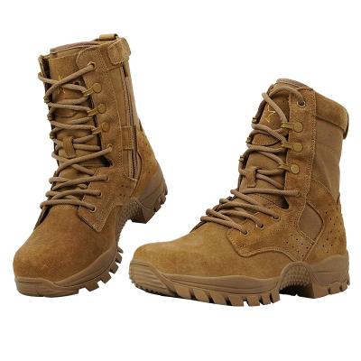 China High Quality Big Size Waterproof Hunting Hiking Shoes Men Waterproof Desert Leather Combat Boots for sale