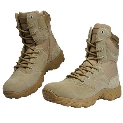 China Wholesale Good Quality Breathable Suede Cow Leather Waterproof Usage-To Resist High Top Men's Combat Army Boots for sale