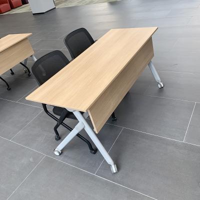 China Other Modern Steel Construction Folding Laptop Swivel Table With Wheels For Meeting Conference Room Restaurant Canteen Training Durable for sale