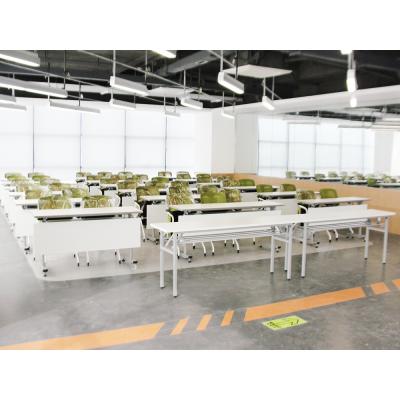 China Other Good Price High Quality Accessories Customizable OEM Powder Coated Office Furniture Steel Construction Training Meeting Table for sale