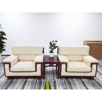 China Other Office Sofa Set Genuine Leather Material Modern Office Furniture Reception Room for sale