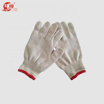 China Elastic seamless knit high quality cheap white work cotton gloves wholesale for sale