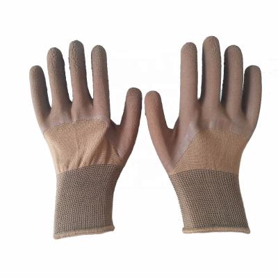 China Full Coated Anti-Slip Sponge Rubber On Palm And Fingers Cut Resistant Working Gloves for sale