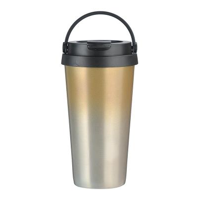 China New304Stainless Steel Sustainable Vacuum Handle Vacuum Cup Car Coffee Mug Outdoor Convenient Sports Mug for sale