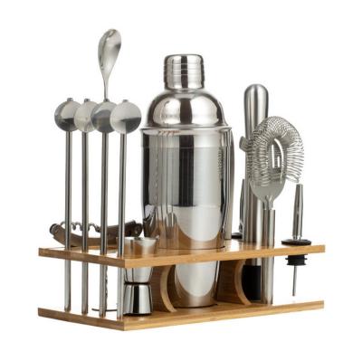 China 2021 Viable Hot Sale 14Pcs Stainless Steel Cocktail Bar Tool Kit, Perfect Bar Accessories For Home Bar Mixing Set for sale