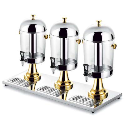 China Large capacity stainless steel single tank double heads three dispen hotel commercial transparent sizable beveragecooking for sale