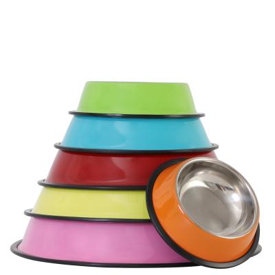 China Viable Factory Wholesale High Quality Melamine Wooden Pet Bowls Stainless Steel New Multi Colors Round Ceramic Dog Pet Bowls for sale