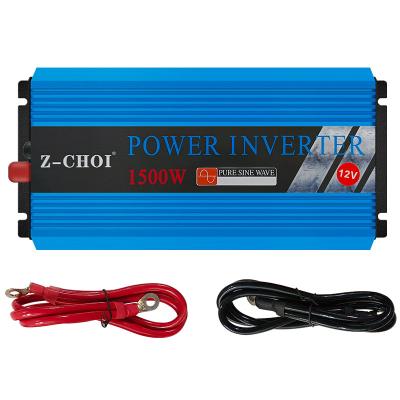 China High Efficiency 500W 1000W 1500W 2000W 3000W 12V 24V DC AC 220V Solar Off Grid Pure Sine Wave Power Inverter B-1500 for sale