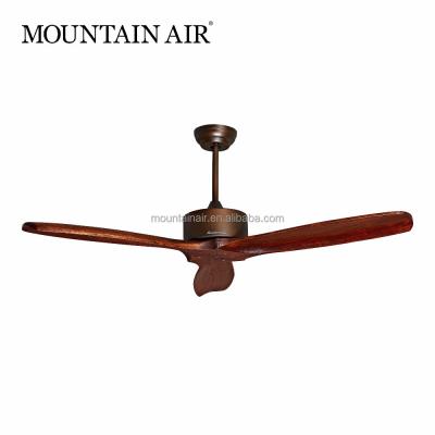 China Cool and Refresh Electric AIR MOUNTAIN AIR 3 Blades Natural Wood Ceiling Fan 52YOF-3092 for sale