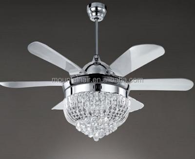 China Metal Crystal Ceiling Fan in Popular Design for sale