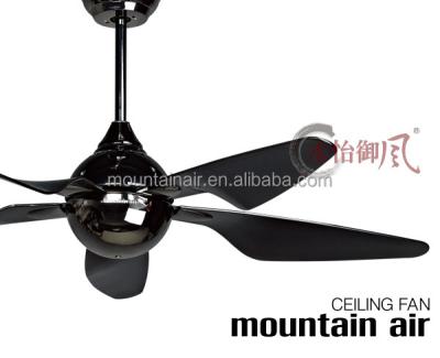 China Modern Modern Style Black Ceiling Fan With LED Light for sale