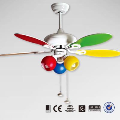 China Modern colorful ceiling fan with light for kids room for sale