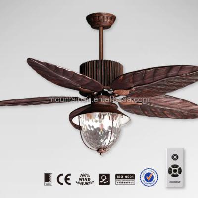 China Cool And Refresh Air Remote Control Ceiling Fan With Big Fan Blade / Leaf for sale