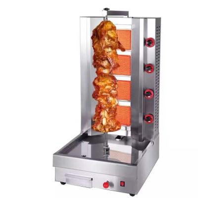 China Commercial Automatic Rotating Hotels 4 Burners Gas Doner Kebab Grill Shawarma Machine for sale