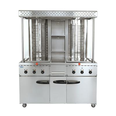 China 304 stainless steel electric double heads middle east bbq grill/shawarma doner kebab machine for sale for sale