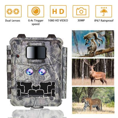 China DC12V Dual Lens 1080P Wildlife Trail Camera 13MP CMOS No Glow Cam for sale