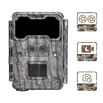 China Native 13MP CMOS Dual Lens Trail Camera Hunting Camera 0.3s Nigh Vision Wildlife camera for sale