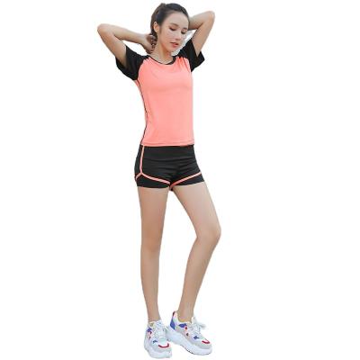 China Breathable 2 Pcs Set Women's Fitness Clothing Sportswear For Female Sports Clothes Workout Yoga Running Suit for sale