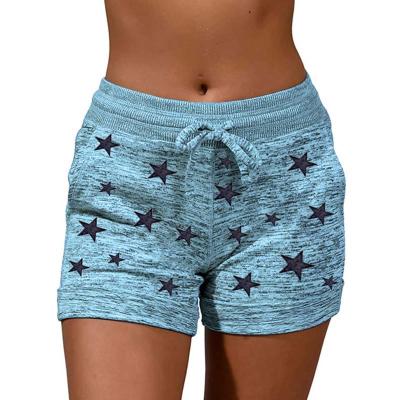 China 2021 New Arrived Summer High Quality Women Fashion High Waist Tie Dye Print Yoga Booty Breathable Shorts for sale