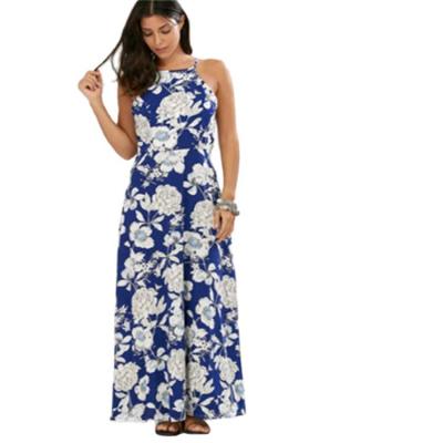 China Breathable Fashion And Elegant Retro Women's Long Casual Dress Printed Dress Skirt for sale