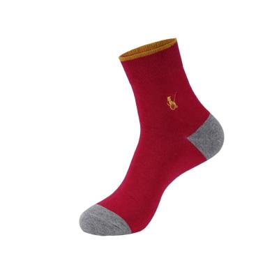 China Wholesale Antibacterial High Quality Color Socks Fashion Men's Casual Socks Combed Cotton Socks Embroidery for sale