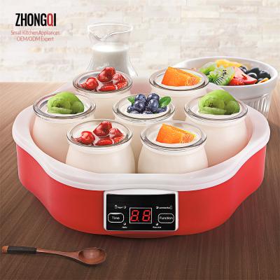 China Hotel Popular Upgraded Mini Home Greek Yogurt Maker Yogurt Dessert Maker With Ceramic Pots for sale